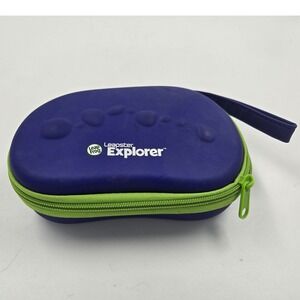 LeapFrog Leapster Explorer Carrying Case Purple Green Handheld Storage Bag